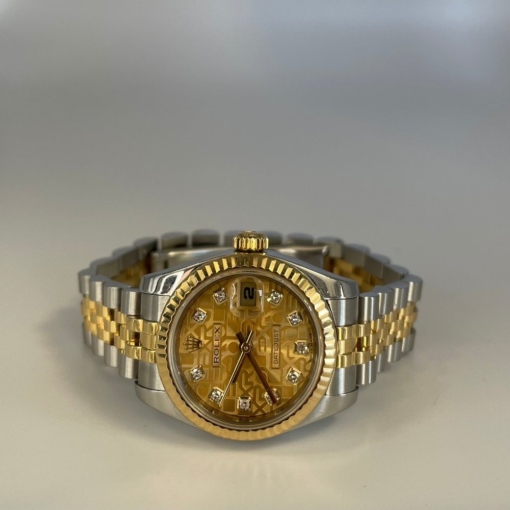 Rolex Lady Datejust Two-Tone 18KY Gold & Stainless-Steel Jubilee Band 179173